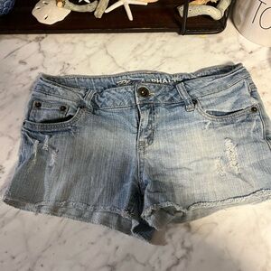 Blue Asphalt Light Wash Micro Jean Shorts